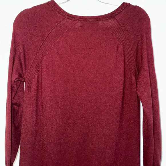 Mossimo Womens Long Sleeve Sweater, Marooon - Picture 7 of 10